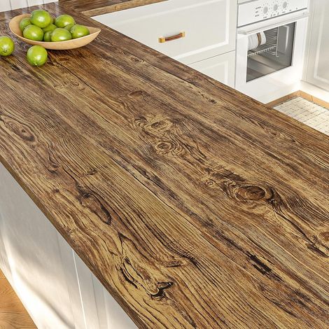 Bois Revetement Adhesif Meuble Cuisine Marron Clair 60cm x 400cm Papier Adhesif pour Meuble Cuisine Vintage Imperméable Papier Peint Imitation Bois Vinyle pour Plan de Travail Table Armoire (1/5)