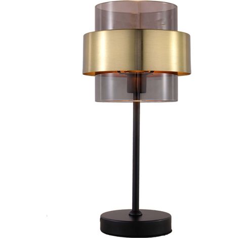 Lampe de table Miele noire verre fumé E14 LightPrestige (1/3)