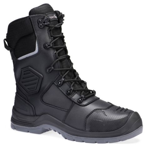 Bota alta de piel compuesta S7L HRO M CI LG SC AN SR FO PORTWEST FD26 47 Negro