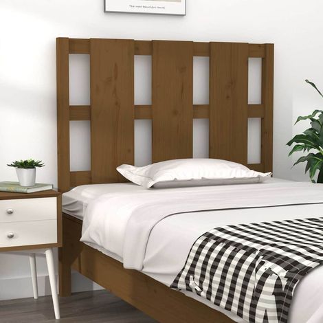vidaXL Cabecero de cama madera maciza pino marrón miel 95,5x4x100 cm (1/5)