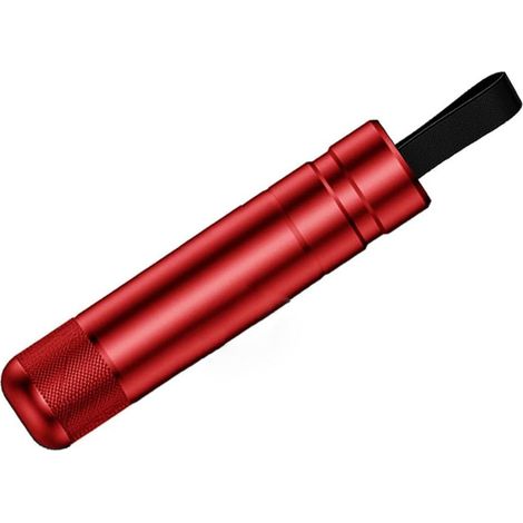 Marteau De Secours - Coupe-Ceinture - Outil D'Urgence Pour Véhicule - 2 En 1 - Avec Testeur De Vitre Et Support Adhésif - Rouge
