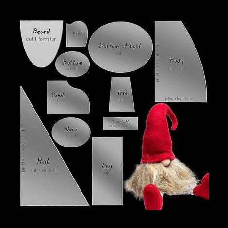 Gabarit de bricolage pour gnome de Noël, gabarit de quilting en acrylique, règle, gabarit de patchwork portable, accessoires de couture (1/5)