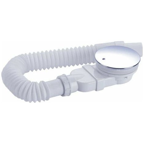 Bonde de douche extra plate 90 mm - Kit de trou d'écoulement pour receveur de douche, siphon de douche avec système anti-odeurs, tamis à cheveux, tuyau flexible (1/5)