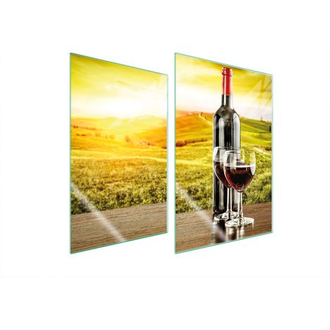 PIASTRA PROTETTIVA IN VETRO PER CUCINA 2x35x52 VINO (1/5)