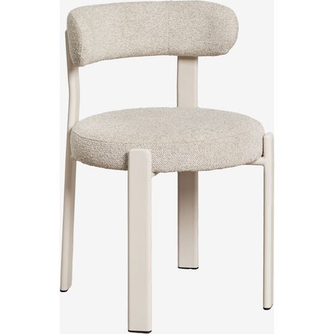 SKLUM Polsterstuhl aus Eisen Jolie                    Gardenia Weiß               
