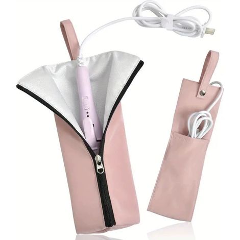Sac de rangement pour outils de coiffure 29 x 10 x 1 cm. Idéal pour les voyages, les salons de coiffure, les coiffeuses, les camping-cars, les espaces maquillage ou le rangement à domicile. Augmente l