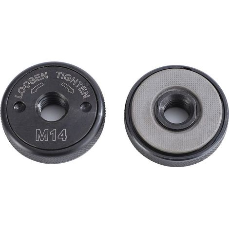 Écrou à dégagement rapide SDS Clic M14, compatible avec toutes les meuleuses d'angle AEG, Black & Decker, Dewalt, Flex, Hitachi, Metabo, Makita, etc., noir
