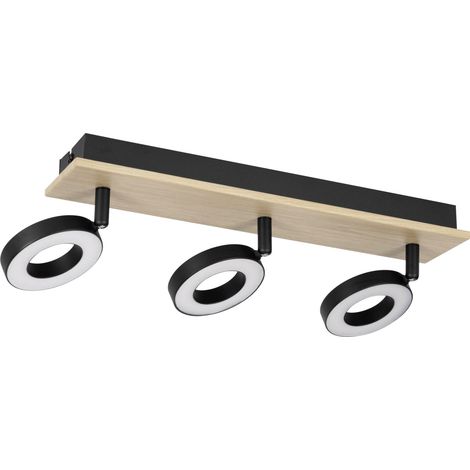 Eglo 3er Spot Rielves braun schwarz 40 x 7 cm Deckenlampen