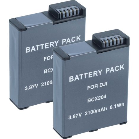 vhbw 2x Akku Ersatz für DJI BCX204-1950-3.87, CP.OS.00000370.01, JH-ACT5 für Tragbare Mini-Kamera (2100 mAh, 3,8 V, Li-Ion) (1/5)