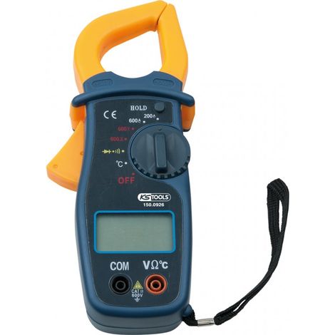 Kstools – Pince ampèremétrique numérique 600V – Plage de mesure 0,1 à 600A – Ouverture 27mm – Écran LCD et arrêt automatique (1/2)