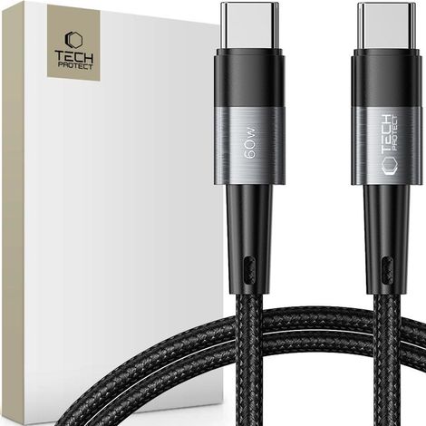 Cavo Tech-protect Ultraboost Type-C PD60W/3A 100CM grigio (1/5)