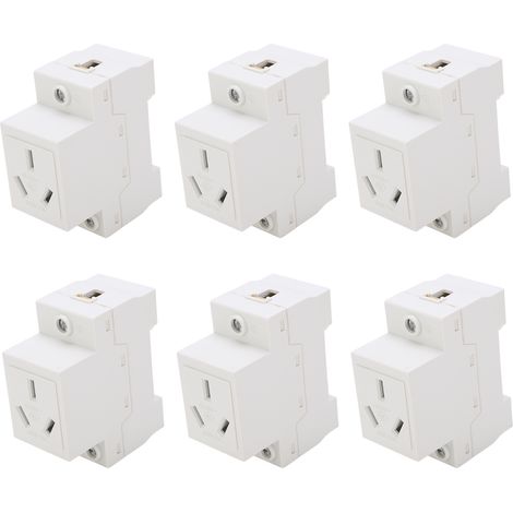 Satz mit 6 modularen Schienen für 3-Loch-Steckdosen 250V 16A, Industrieausgang AC30-163 für elektrische Geräte. (1/5)
