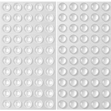 Patin Silicone Transparent Adhesif 8mm Autocollant Pieds Ronde  Patin Antiderapant Silicone Tampon Amortisseur, Transparent Butée de Protection, Porte Meubles (1/5)