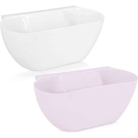 Collection Tray - Hanging Kitchen Waste Bin - For Organic Waste - Fits Doors Up To 2 cm Thick - 28 x 14 x 11 cm - Polypropylene - Set Of 2 (1/5)