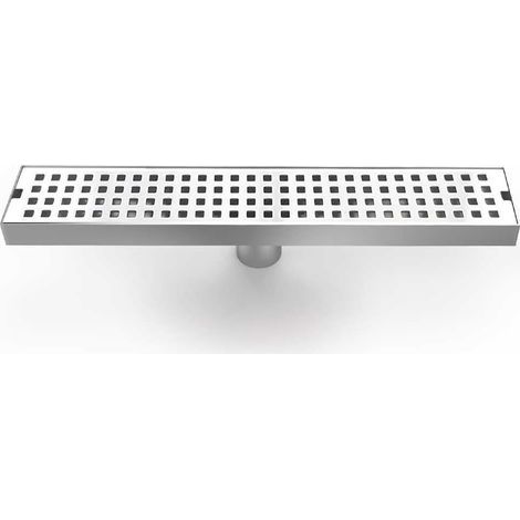 40cm Shower Drain, Stainless Steel Shower Channel, Floor Drain for Tiled Bathroom, with Deodorizer and Hair Filter (1/4)