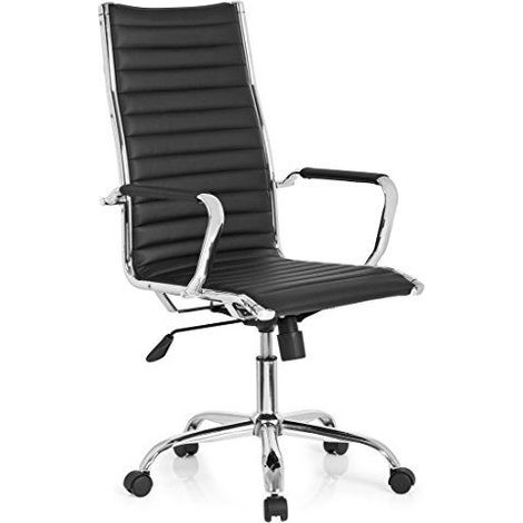 Siège de bureau / Siège de direction VEMONA 20 PU noir chrome hjh OFFICE