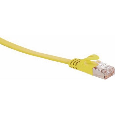 RJ45 Patchkabel U/UTP, m. CAT.7 Rohkabel, 0,25 m, gelb