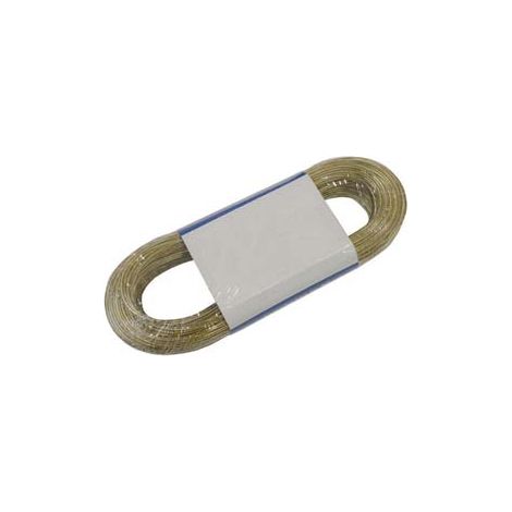 CAVETTO ACCIAIO OTTONATO RIVESTITO IN PVC TRASPARENTE- - ø mm.4x mt.20 - 5 pezzi