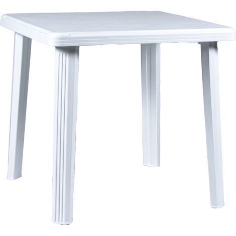 tavolo da esterno "rodi" in polipropilene bianco 75x75x73 cm