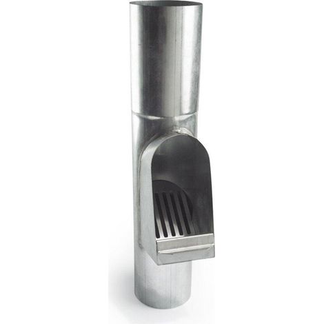 Collecteur de feuilles ø 80mm – Accessoire pour gouttière – Longueur 36cm – Hauteur 8cm – Largeur 13.2cm – Rheinzink