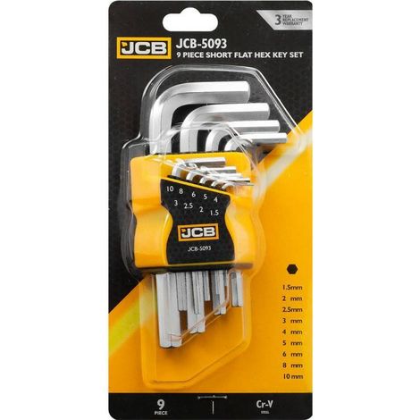 Imbusy 5093 Imbusy 9-teiliges Set 1,5-10 mm JCB 5093, für den Heimwerker- und Werkstattgebrauch, hohe Qualität, vielseitig in der Größe, idealfür Reparaturen, Präzision und Zuverlässigkeit bei Wartung