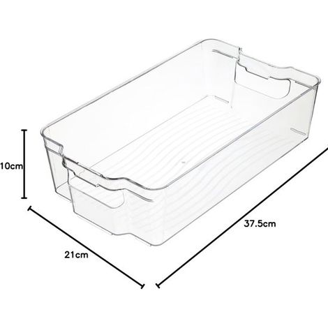 Scatola portaoggetti con maniglia - Contenitore in plastica extra large - Trasparente (1/4)