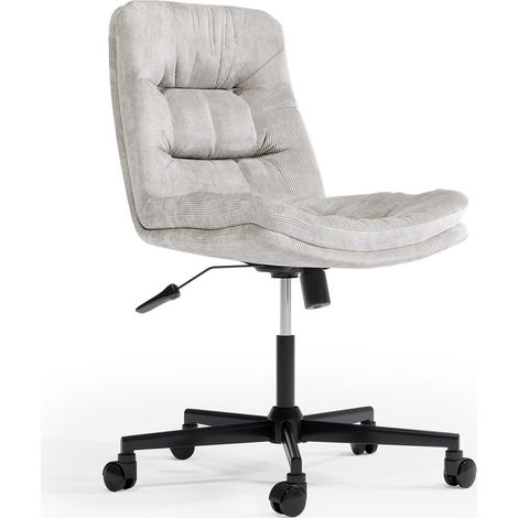 Upholstered Office Chair - Swivel - Hera Beige