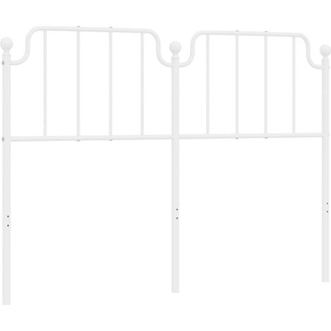 Maison Exclusive - Testiera di Ricambio in Metallo Bianco 150 cm (1/5)