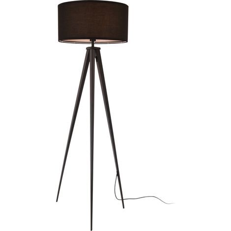 Stehleuchte Faro 153 cm mit 3 Füßen E27 Metall Stoff Schwarz lux.pro (1/4)