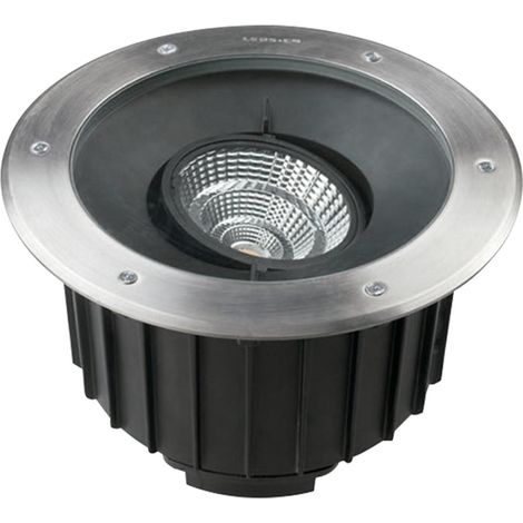 Leds-C4 Gea - Acier inoxydable encastré extérieur LED Uplight poli 1-10V gradation 30cm 3820lm 2700K IP67