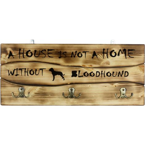 Bloodhound, il cane di Saint Huberta - gruccia con cane, espositore per medaglie, decorazione per la casa di Art-Dog (1/5)