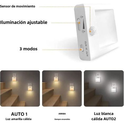 Veilleuse - Détecteur De Mouvement - Pour Chambre À Coucher Et Couloir - Éclairage Automatique - 1 Pièce (1/5)