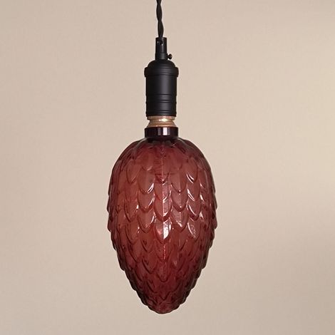 Lampadina decorativa LED Filamento E27 4W 1800K Ananas Marrone Cristallo