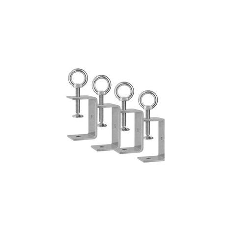 Serre-joints en C acier inoxydable – Lot de 4, réglables 35–68 mm, pour soudage, menuiserie et bricolage domestique