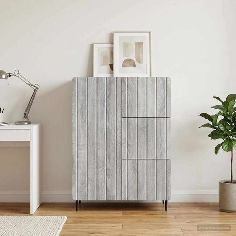 Buffet Sonoma gris 66 x 34,5 x 91,5 cm Bois d'ingénierie vidaXL (1/5)