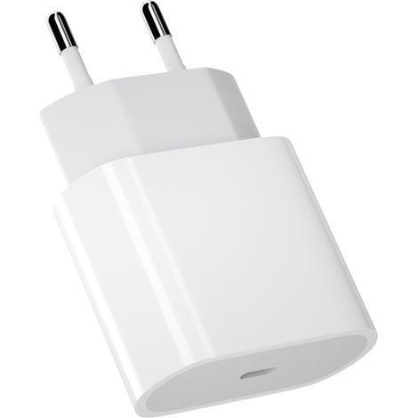 Chargeur Apple PD20W aux normes européennes, compatible avec iPhone 15/14, tête de charge rapide pour téléphones portables aux (1/3)