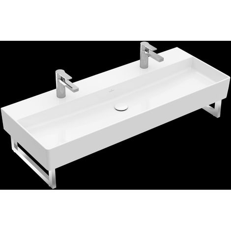 Lavabo VB Memento 2.0 1200x470mm rectangulaire 2HL. avec trop-plein. Graphite cplus (1/2)