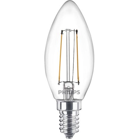 Philips LED 77753100 LED CEE E (A - G) E14 forme de flamme 2 W = 25 W blanc chaud (Ø x L) 3.5 cm x 9.7 cm 1 pc(s) A866652 (1/5)