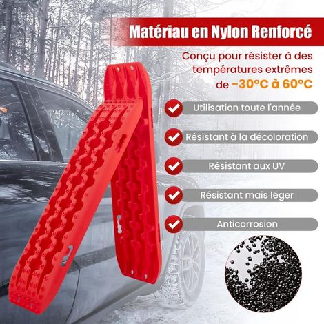 Nylon renforcé plaques de désenlisement 2 pièces, traction pneus pour sable, boue et neige (1/5)