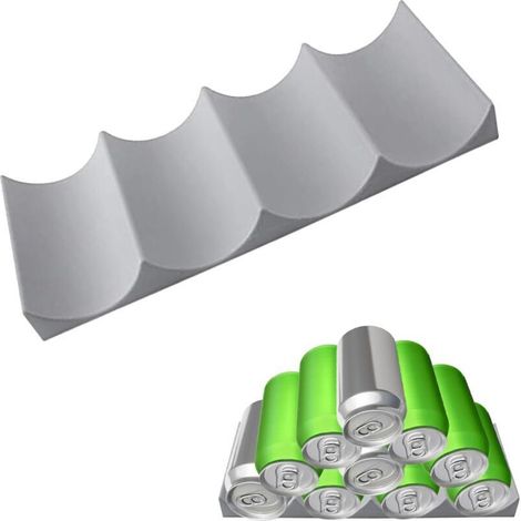 Range Bouteille Frigo, éTagèRe à Vin Plastique Style EuropéEn, Casier à Vin De BièRe Pour RéFrigéRateur, avec 4 Rainures, pour Stockage Cuisine, Vitrines de Bar, Stockage Boissons (Gris Foncé) (1/5)