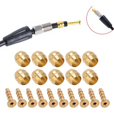 Connecteur de Durite Hydraulique Olive en Or pour Freins à Disque - Pièces Détachées Vélos (1/5)