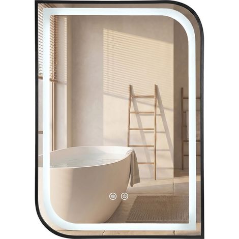Spiegel Rea Zone 80X60 Led Black