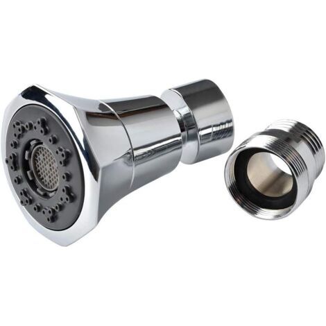 Aérateur pour Robinets Cuisine Robinet Filtre Barboteur - Fil Intérieur Femelle de 24 mm et Le Filetage Intérieur Femelle de 22 mm Pivotent sur 360° avec 2 Types de Jet Mosseur