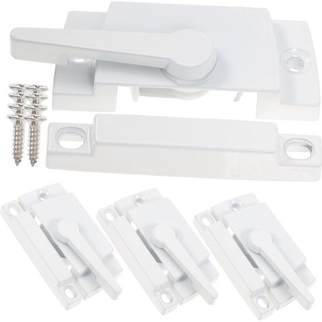Verrous de Châssis de Fenêtre Coulissante en Alliage de Zinc Lot de 4 Robustes et Portables, Apparence Élégante Surface Lisse, pour Usage Quotidien