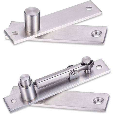 Bisagra pivotante de alta resistencia para puertas de madera – Bisagra invisible de acero inoxidable para puertas secretas, con rotación de 360 grados – Herrajes pivotantes invisibles para puertas de (1/5)