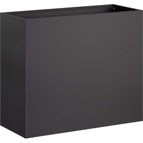 Macetero de Jardín Negro 50 x 20 x 40 cm Acero laminado en frío vidaXL