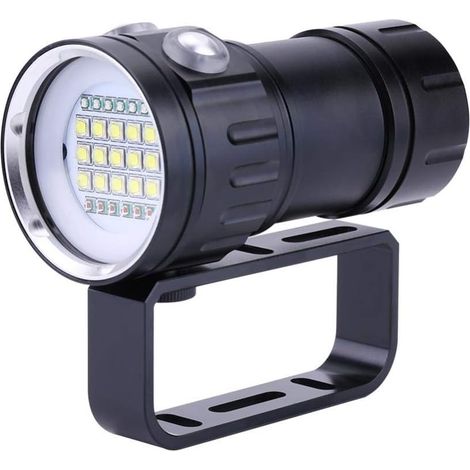 Lampe torche de plongée IPX8 dix huit mille lumens cinq cents mètres étanche pour camping et activités outdoor (1/5)