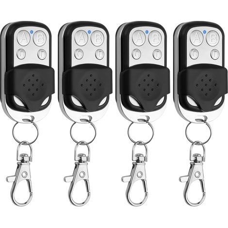 3 Pcs Telecommande Universelle Portail, 433,92 MHz Télécommande Garage sans Fil à 4 Boutons avec Couvercle Coulissant Porte Clés pour Porte Garage Électrique (1/5)
