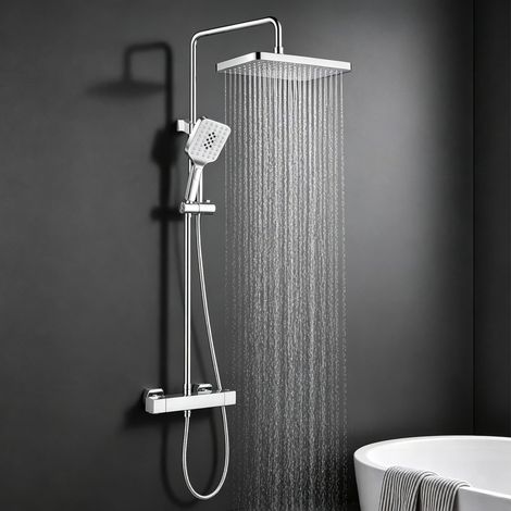 Colonne de douche thermostatique, Effet pluie 28 cm, Colonne de douche (1/5)