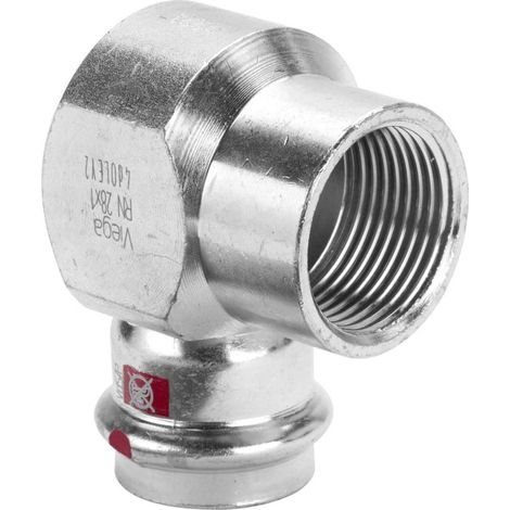 Viega angle Prestabo 656478 15 mm x Rp 1/2, 90 degrés, acier non allié, SC-Contur